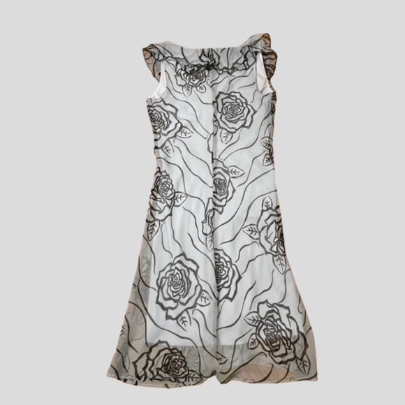 Y2K Vintage Flowy Floral Rose Print Dress Size 10 - Picture 2 of 8